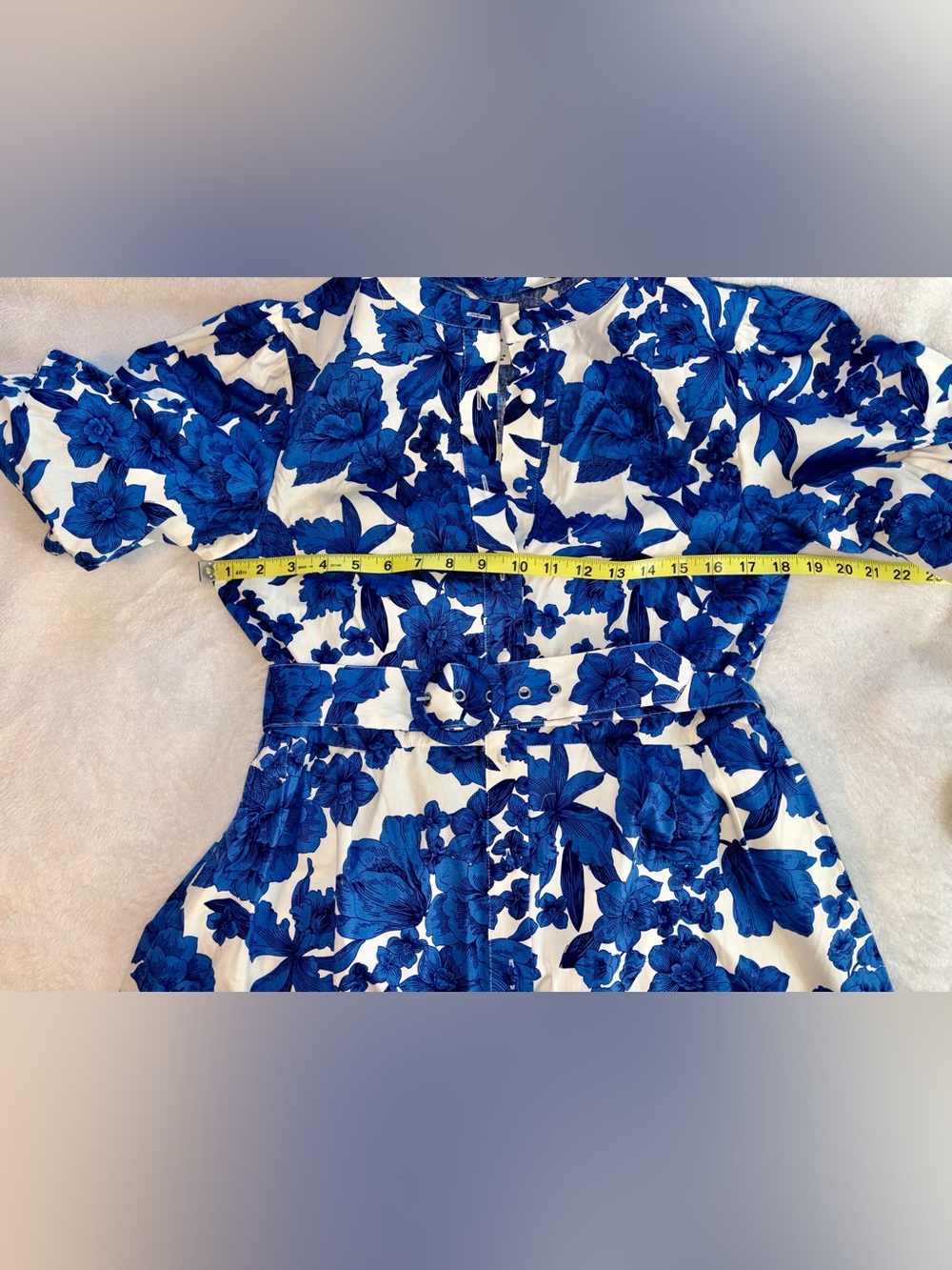 JOIE Floral Ruffle Puff Sleeve Belted Dress sz 6 NEW! - Picture 8 of 10